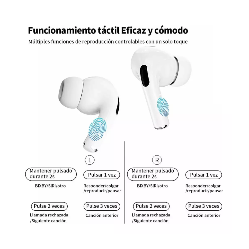 Audifonos Pro Bluetooth con Pantalla Táctil